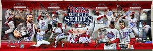 2008 World Series Champion Phillies Team Signed Photofile 12 x 36 Photoramic Photo