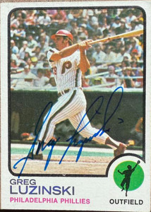 Greg Luzinski Autographed 1973 Topps #189