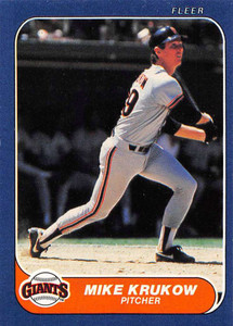 1986 Fleer #546 Mike Krukow VG San Francisco Giants 