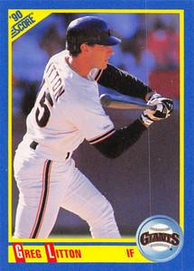 1990 Score #497 Greg Litton VG San Francisco Giants 