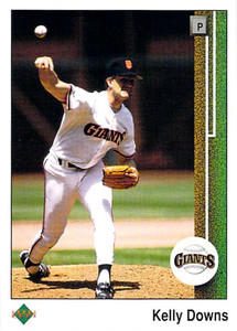1989 Upper Deck #476 Kelly Downs VG San Francisco Giants 