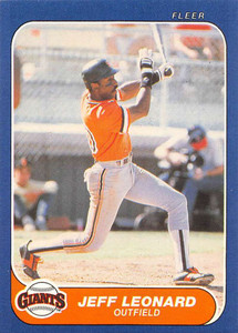 1986 Fleer #548 Jeffrey Leonard VG San Francisco Giants 