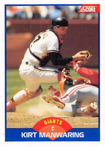 1989 Score #619 Kirt Manwaring VG San Francisco Giants 