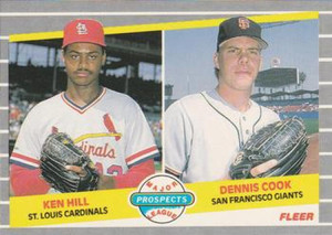 1989 Fleer #652 Ken Hill/Dennis Cook Prospects VG RC Rookie St. Louis Cardinals/San Francisco Giants 