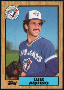 1987 Topps #301 Luis Aquino UER NM-MT RC Rookie Toronto Blue Jays 