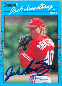Jack Armstrong Autographed 1990 Donruss Best of the NL #142