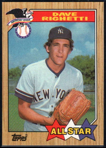 1987 Topps #616 Dave Righetti AS NM-MT New York Yankees 