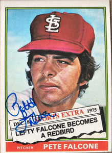 Pete Falcone Autographed 1976 Topps Traded #524T