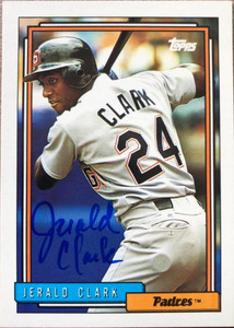 Jerald Clark Autographed 1992 Topps #749