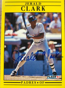 Jerald Clark Autographed 1991 Fleer Update #U-121
