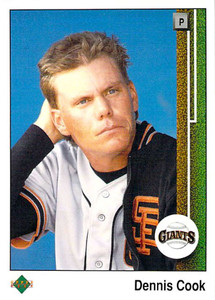 1989 Upper Deck #779 Dennis Cook VG RC Rookie San Francisco Giants 