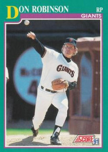 1991 Score #639 Don Robinson VG San Francisco Giants 