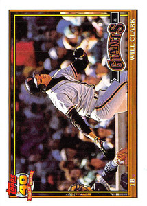 1991 Topps #500 Will Clark VG San Francisco Giants 