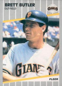 Brett Butler #571 Topps 1990 Baseball Card (San Francisco Giants) VG