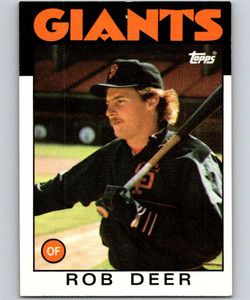 1986 Topps #249 Rob Deer VG San Francisco Giants 