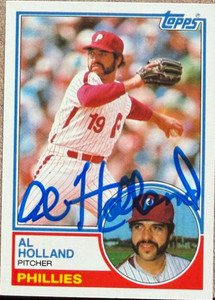Al Holland Autographed 1983 Topps Traded #46T Philadelphia Phillies Card