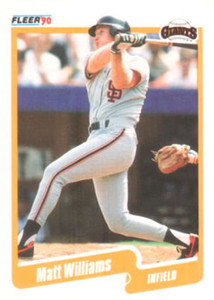 1990 Leaf #94 Matt Williams VG San Francisco Giants - Under the