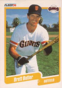 1990 Fleer #53 Brett Butler VG San Francisco Giants 