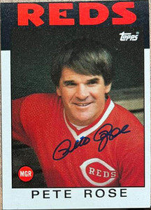 Pete Rose Autographed 1986 Topps #741