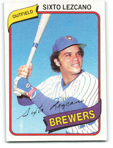 1980 Topps #215 Sixto Lezcano VG Milwaukee Brewers 