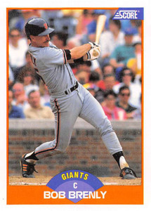 1989 Score #395 Bob Brenly VG San Francisco Giants 