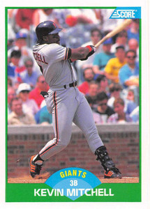 1989 Score #39 Kevin Mitchell VG San Francisco Giants 