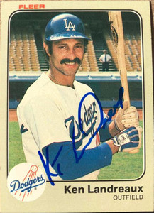 Ken Landreaux Autographed 1983 Fleer #210
