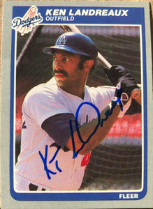 Ken Landreaux Autographed 1985 Fleer #375