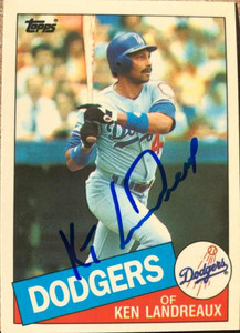 Ken Landreaux Autographed 1985 Topps Tiffany #418