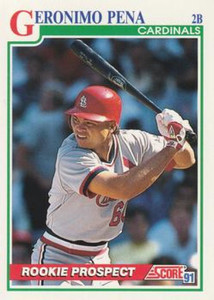 1991 Score #717 Geronimo Pena VG St. Louis Cardinals 