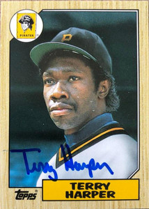 Terry Harper Autographed 1987 Topps Traded #42T