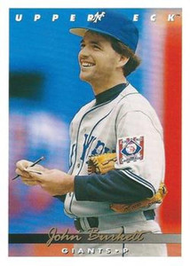 1993 Upper Deck #160 John Burkett VG San Francisco Giants 