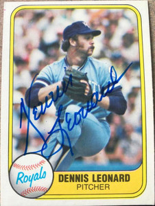 Dennis Leonard Autographed 1981 Fleer #42
