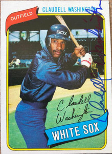 Claudell Washington Autographed 1980 Topps #322