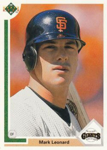 1991 Upper Deck #557 Mark Leonard VG RC Rookie San Francisco Giants 