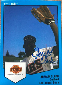 Jerald Clark Autographed 1989 Pro Cards #10