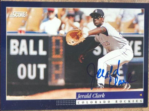 Jerald Clark Autographed 1994 Score #362