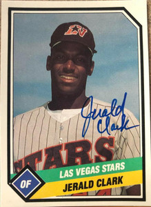 Jerald Clark Autographed 1989 Las Vegas Stars CMC #13