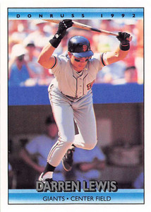 1992 Donruss #615 Darren Lewis VG San Francisco Giants 