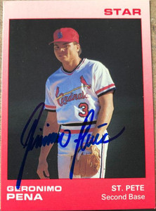 Geronimo Pena Autographed 1988 Star St. Petersburg Cardinals #21