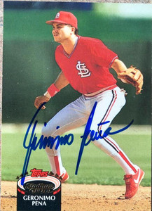 Geronimo Pena Autographed 1992 Stadium Club #466