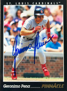 Geronimo Pena Autographed 1993 Pinnacle #174