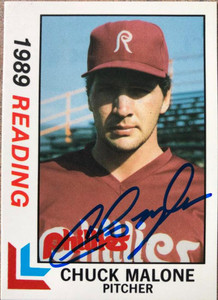 Chuck Malone Autographed 1989 Best Reading Phillies #3