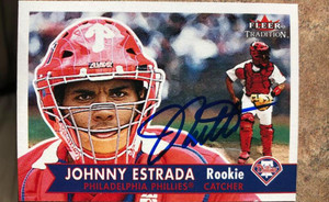 Johnny Estrada Autographed 2001 Fleer Tradition #454 Rookie Card 