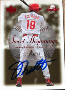 Johnny Estrada Autographed 2001 Upper Deck Sweet Spot #122 1222/1500