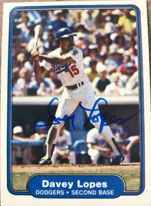 Davey Lopes Autographed 1982 Fleer #12