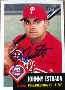 Johnny Estrada Autographed 2002 Topps Heritage #60