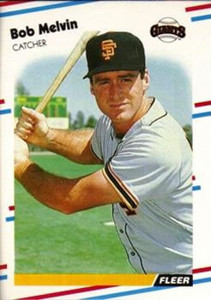 1988 Fleer #91 Bob Melvin VG San Francisco Giants 