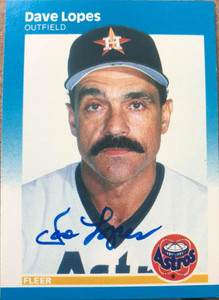 Davey Lopes Autographed 1987 Fleer #62