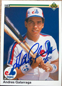 Andres Galarraga Autographed 1990 Upper Deck #356